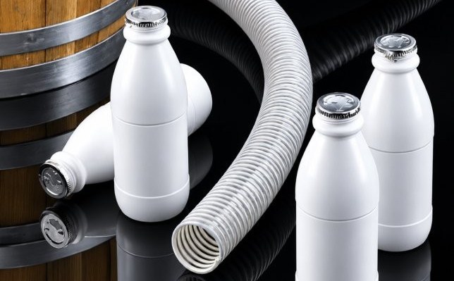 Tuyau PVC spiralé alimentaire HELIPLAST pour le lait